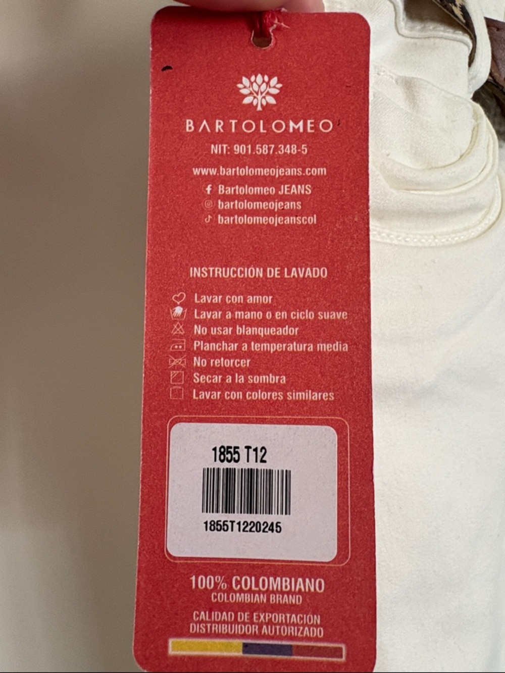 NWT [Bartolomeo] Columbian White Stretch Flare Jeans & Belt Women’s US 4/6 - Picture 9 of 15